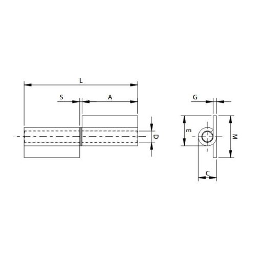 Diópánt hegeszthető   80mm N°431 COMUNELLO "szárnyas"