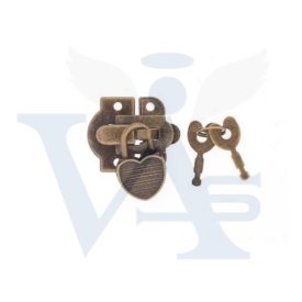 Dobozpánt 29x37mm csavarral+lakattal  - Antikolt RÉZ