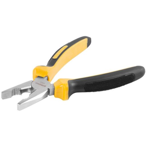 Egyetemes fogó 180mm - STREND-PRO, PVC-GUMIS nyél, Sárga-Fekete