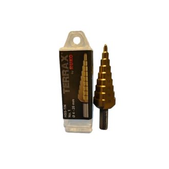   RUKO lemezfúró lépcsős   4-20mm HSS-TiN - TERRAX (CBN keresztélköszörüléssel)