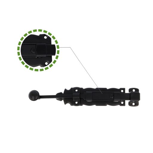 Tolózár 200mm BAJONETT Díszes SPANYOL N°6109  /200x  35mm AMIG Mod.411 Fekete