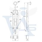 Tolózár 150mm BAJONETT Díszes SPANYOL N°6108  /150x  35mm AMIG Mod.411 Fekete