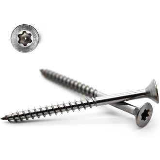   Faforgácslap-csavar    6,0x  80 TORX - Részmenet FEHÉR-HORGANYZOTT