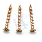 Faforgácslap-csavar 5,0x  18 Süllyesztett-Fejű - SÁRGA-Horganyzott PZ-2 Tövigmenet