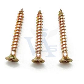   Faforgácslap-csavar 5,0x  55 Süllyesztett-Fejű - SÁRGA-Horganyzott PZ-2 Tövigmenet