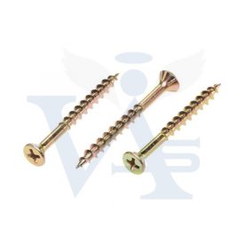   Faforgácslap-csavar RM 5,0x140 SÜLLYE.  - SÁRGA PZ-2 Részmenet L=140/72mm