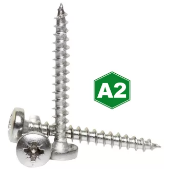 Faforgácslap-csavar-A2 3,0x  16 - D-fejű ROZSDAMENTES