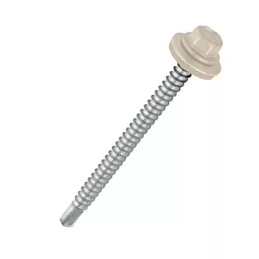 Lemezcsavar RAL 4,8x 19,0mm EPDM RAL1015  - ÖNFÚRÓ-FÉM HATL. DIN7504/K (elefántcsont-fehér)