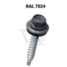 Lemezcsavar RAL 4,8x 19,0mm EPDM RAL7024  - ÖNFÚRÓ-FÉM HATL. DIN7504/K (grafitszürke)