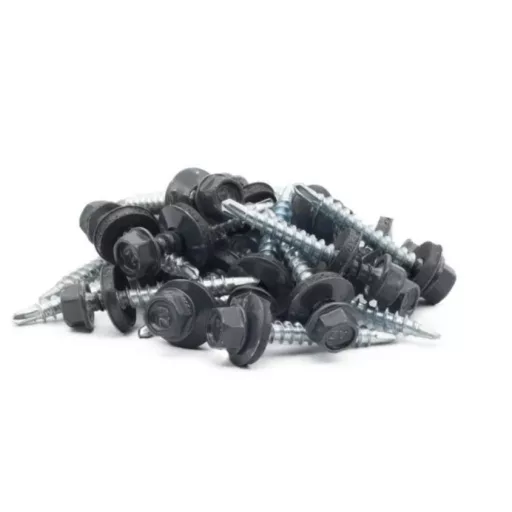 Lemezcsavar RAL 4,8x 19,0mm EPDM RAL7024  - ÖNFÚRÓ-FÉM HATL. DIN7504/K (grafitszürke)