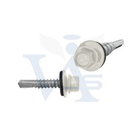   Lemezcsavar RAL 4,8x 19,0mm EPDM RAL9002  - ÖNFÚRÓ-FÉM HATL. DIN7504/K (szürkésfehér)