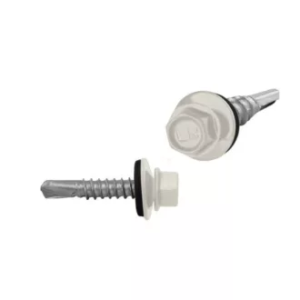   Lemezcsavar RAL 4,8x 19,0mm EPDM RAL9002  - ÖNFÚRÓ-FÉM HATL. DIN7504/K (szürkésfehér)
