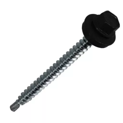 Lemezcsavar RAL 4,8x 19,0mm EPDM RAL9005 - ÖNFÚRÓ-FÉM HATL. DIN7504/K (mélyfekete)