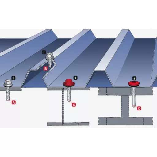 Lemezcsavar RAL 5,5x 25,0mm EPDM RAL9010 - ÖNFÚRÓ-FÉM HATL. DIN7504/K (tiszta fehér)
