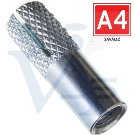 Fémdűbel-A4 M-  6x25mm Saválló (08mm külső) 
