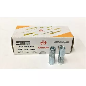   Fémdűbel-MINŐSÍTETT M-  8x30mm 10mm külső ACÉL-ARROW - IMPORT CE-ETA