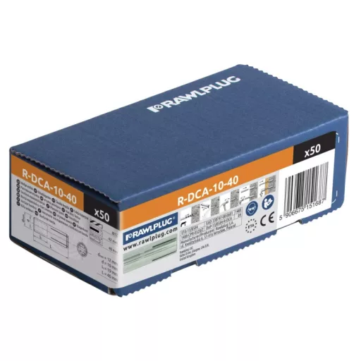 Fémdűbel-MINŐSÍTETT M-12x50mm 15mm külső ACÉL RAWL - ANGOL CE-ETA (R-DCA-12-50) 