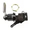 Lemezszekrény zár Cilinderes 19x16/19,5/2 kulcs - Króm RONIS (25300A, hajlított, ! azonos !)