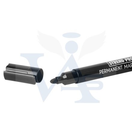 Filctoll permanent STREND-PRO FEKETE - vastag 4,0-5,0mm alkoholos kerek hegyű