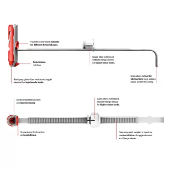 FISCHER billenőhorog 10mm Nylon - DUOTECH (gipszkatonhoz)