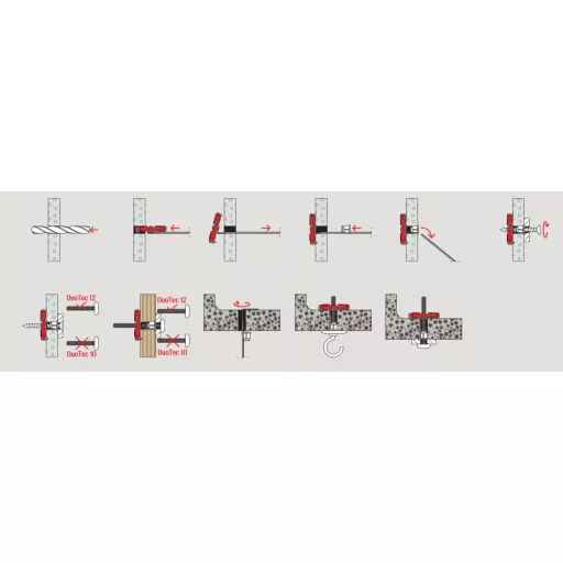 FISCHER billenőhorog 10mm Nylon - DUOTECH (gipszkatonhoz)