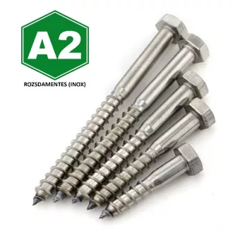Állványcsavar-A2 DIN571   6x  50mm  - INOX ROZSDAMENTES