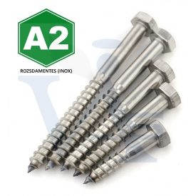 Állványcsavar-A2 DIN571   8x100mm  - INOX ROZSDAMENTES