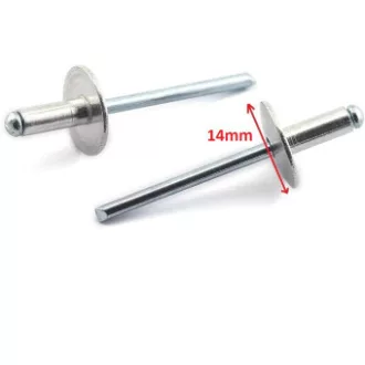   Húzószegecs ASL 4,8x18 Alu-Acél-peremes  - 14mm IMPORT NAGYPEREMŰ