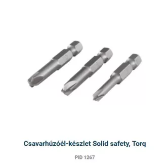   Gépi bit-fej TORQ-SET készlet SP 6-8-10x50mm 1/4" - WOLFCRAFT Négy ágú-bitfej  (3db/csom)