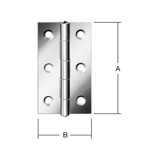 Csuklóspánt-A2 keskeny/  80mm - INOX (80x58/1,5mm)