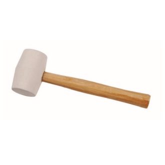 Gumi kalapács 60mm 938gr BAUTOOL (fehér-fa nyél)