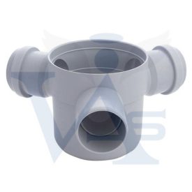 Szuez szifon 3-ágú PVC STY-553 szürke PP